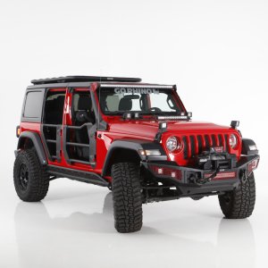 Jeep Gladiator JT Door Replacement - Front - Go Rhino - Trailline Tube - Black - `20-`21 Jeep Gladiator JT Door Replacement - Front - Go Rhino - Trailline Tube - Black - `20-`21
